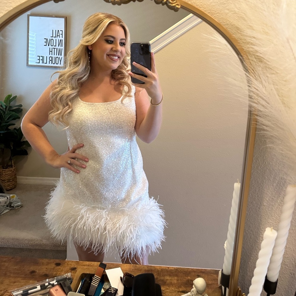 Nadine Merabi Evie white dress